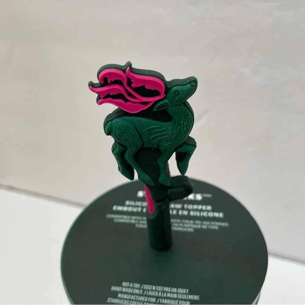 NEW WITH TAGS STARBUCKS 2024 HOLIDAY REINDEER PEACOCK COLLECTION COLD CUP TUMBLR